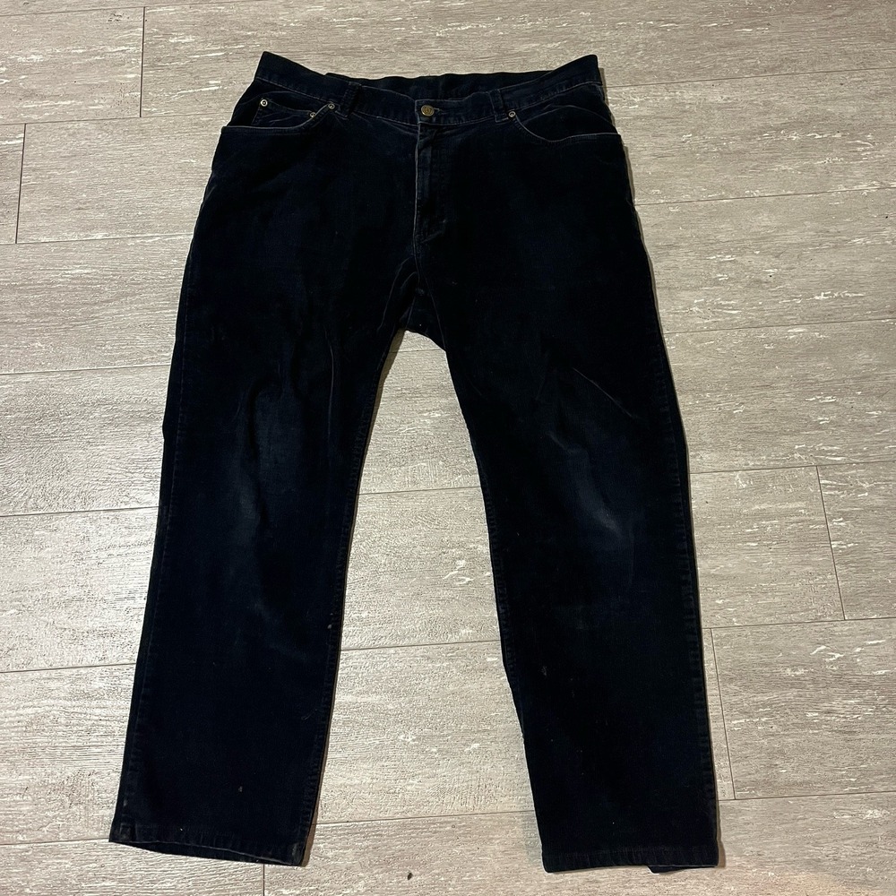 VTG Bills Khakis Pants Trousers 35x32 (36x28)‎  Black Pleated Corduroy